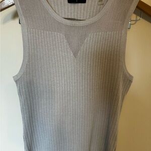 Tahari Men's Sleeveless Light Gray Sweater
